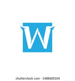 W logo and symbol  template