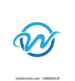 W logo and symbol  template