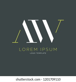 A W logo template for company