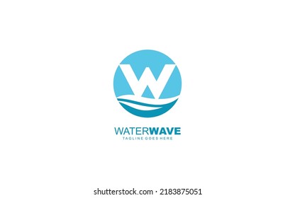 W logo trendy for company identity. letter template vector illustration for your brand.