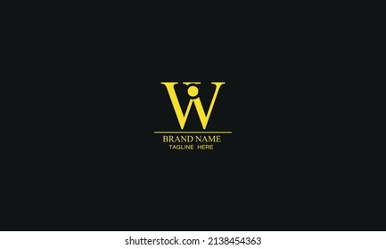W logo type icons abstract illustration
