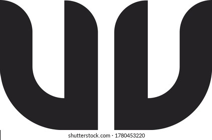 W logo vector design. simple logo