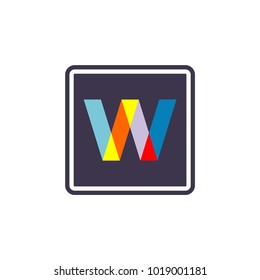 w logo vector illustration