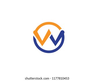 W logo and vector illustration