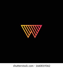 Logotipo W.W Letra Diseño Vector Ilustración Monograma moderno Icono.plantilla