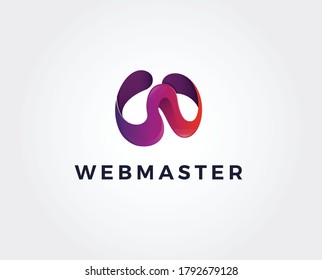 W Logo.W Letter Design Vector Illustration Modern Monogram Icon.

