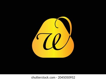 W luxury letter new logo and icon design template