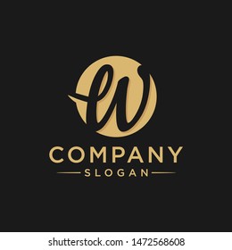 W Luxury Logo Design Template Inspiration