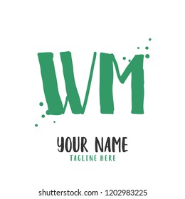 W M Handwritten logo template
