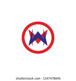 w m letter logo