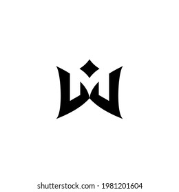 W M Wm Mw Initial Logo Design Vector Template