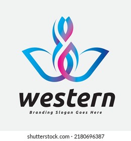 El logotipo de marca de modelo W puede ser adecuado para la marca de tela de moda, el mercado de patrones globales, la casa de modas corporativa e industrial y el mercado de compras.