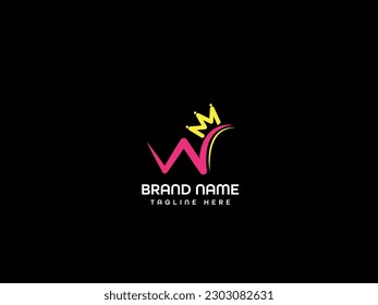 w modern letter logo design