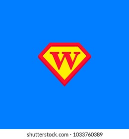 w modern letter logo template