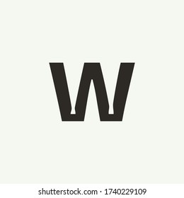 W monogram. Abstract letter W logo design. Filled creative symbol. Logo branding. Universal vector icon - Vector