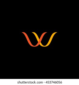 W Monogram. Genetic. W  Logo.