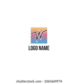 W Monogram Logo Design. Letter W Logo Icon Design Template Elements