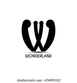 W monogram logo design,vector stock symbol.
