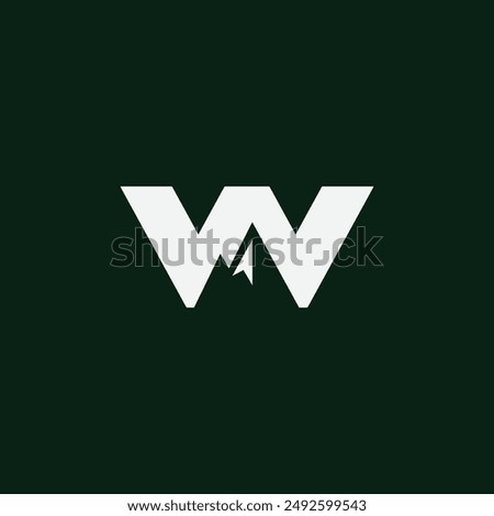 W and Mountain logo icon