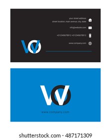 W & O Joint letter logo, with Business card
