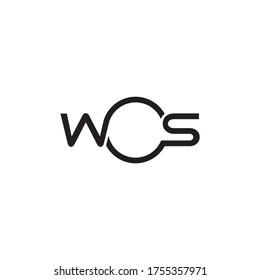 W O S /  W S Letter Logo Design Vector