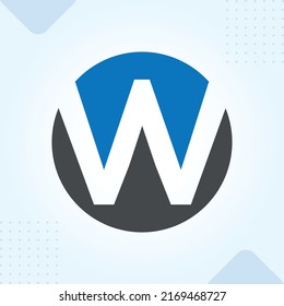 W or OW letter modern creative premium logo design vector template