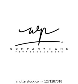 W P Logotipo inicial vectorial
