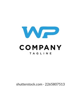 W and P plumbing logo vector icon template