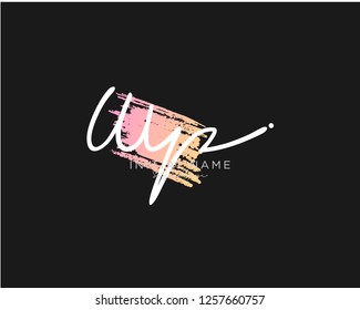 W P Signature initial logo template vector
