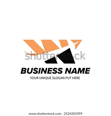 W Plane Logo: A Bold Airline Design Featuring a Capital 'W' and Airplane Icon. Abstract Letter W with Arrow Up for Business Growth and Progress.