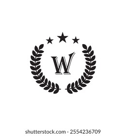 W premium letter logo template