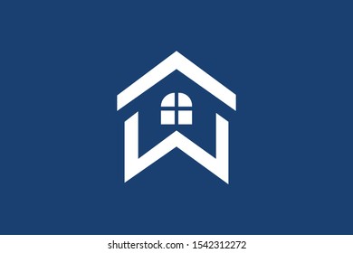 W Property, Real state logo Initial template design 