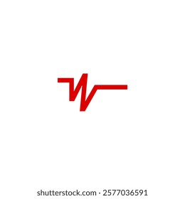 w pulse line hospital vector logo