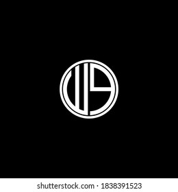 W Q letter logo template design on black color background, wq monogram