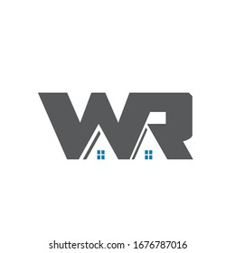 w r home construction logo building and real estate