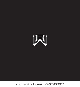 Elemento Vector de logotipo de letra inicial W R. Plantilla de logotipo inicial