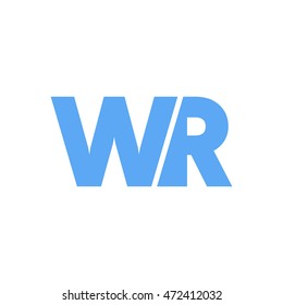 w r initial logo design