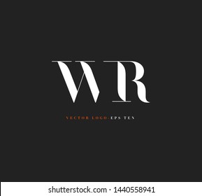W R letters Joint logo icon vector for business card and corporate identity.