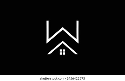 W Plantilla de logotipo de Vector inmobiliario
