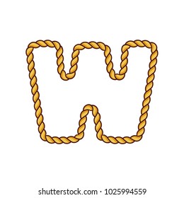 W Rope Letter Logo Icon Design