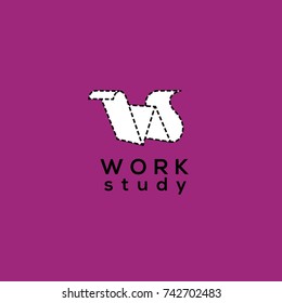 W, S letters business vector logo design template