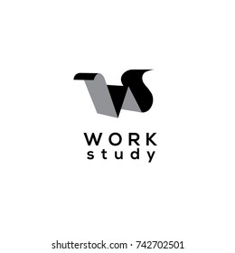 W, S letters business vector logo design template