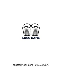 W shape newspaper telescope vector logo template