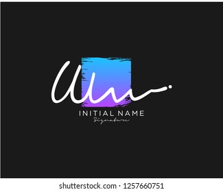 W W Signature initial logo template vector