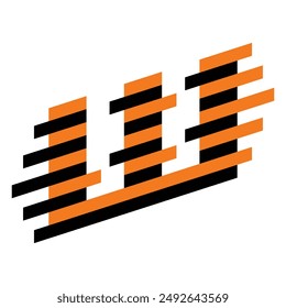 w stripes logo icon template 1
