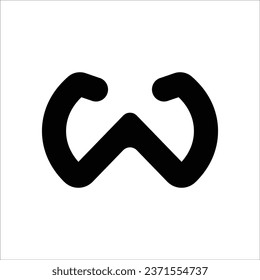 W stylish monogram modern brand unique logo
