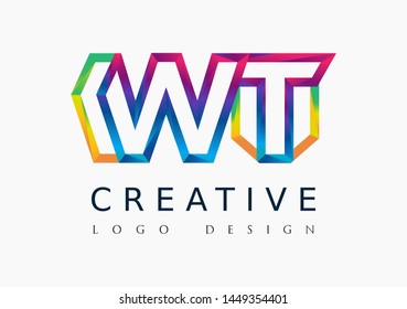 W T Logo Wt Letter Design Stock Vector (Royalty Free) 1449354401 ...