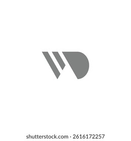 W technology square line design logo