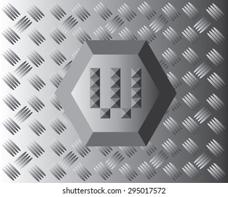 W Text Aluminium Wallpaper