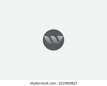 w text logo design black and white